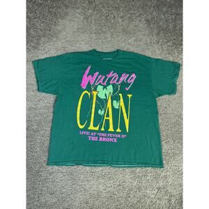 Wu-Tang Shirt Mens S/M Green Clan Live At The Fever II The Bronx Graphic